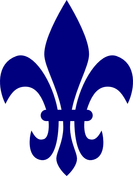 Fleur De Lis Purple (450x596), Png Download