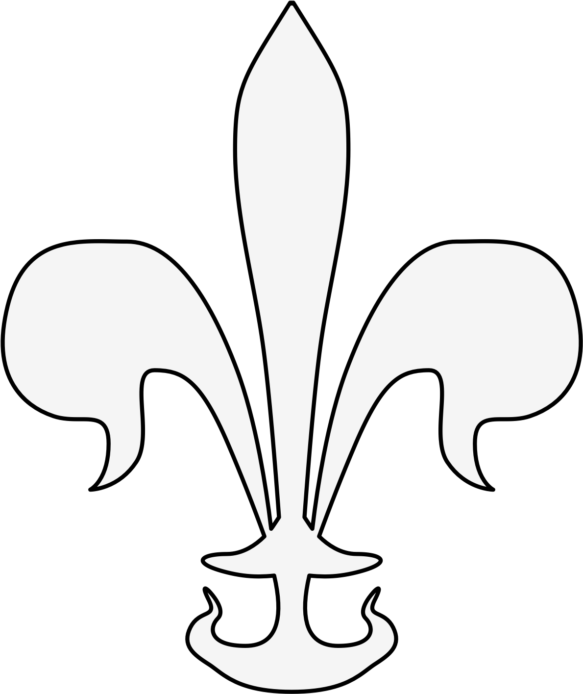 Fleur De Lys - Fleur De Lis White Png (1199x1429), Png Download
