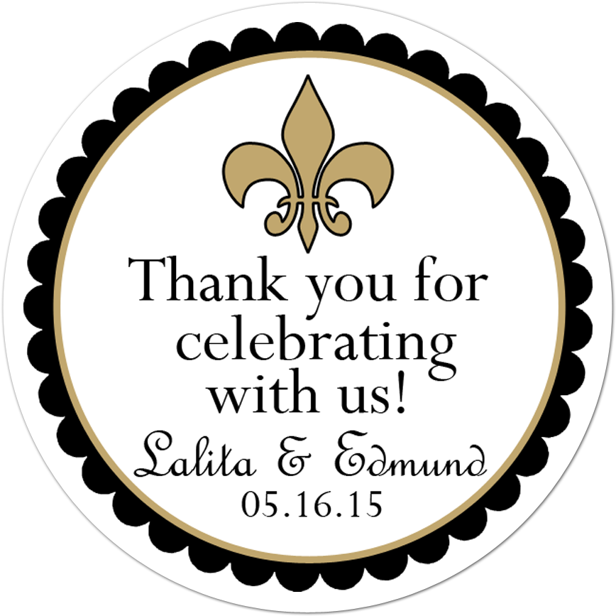 Fleur De Lis Personalized Sticker - Sticker (1000x1000), Png Download