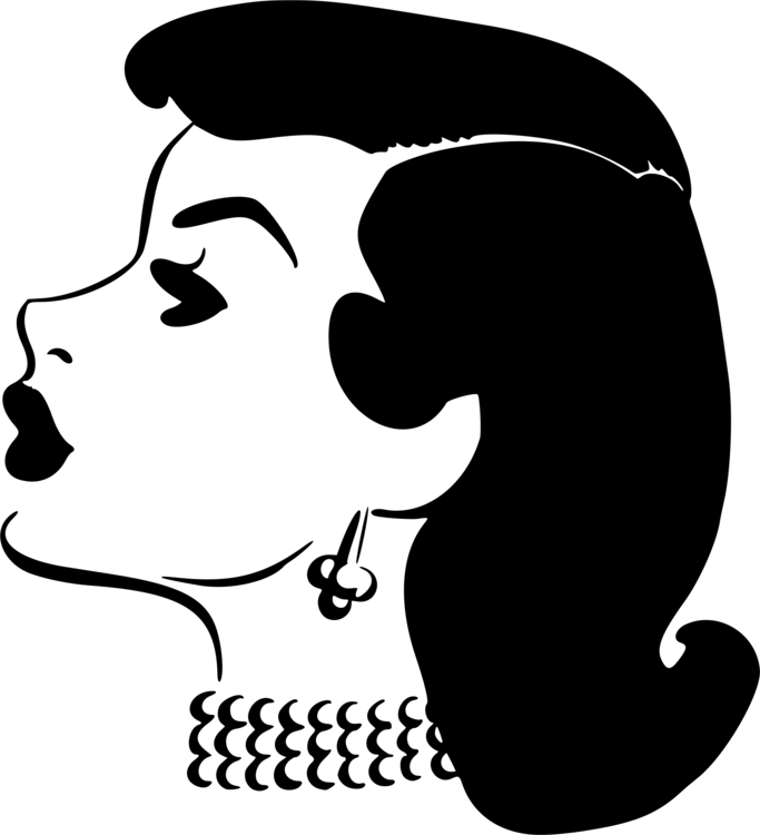 Silhouette Drawing Computer Icons Black And White Line - Clip Art (683x750), Png Download