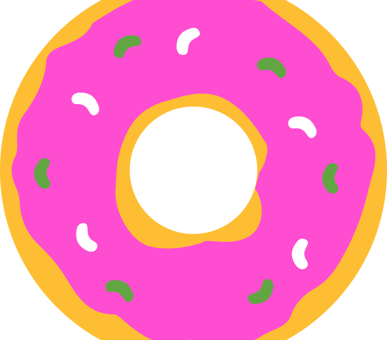 Understanding The Medicare Donut Hole - Clipart Cartoon Doughnut (768x675), Png Download