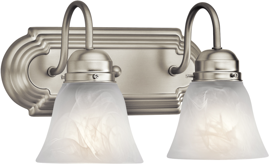 Lights Candle Wall Lights Wood Wall Sconce Electric - Kichler Lighting 5336 2 Light Bathroom Light (936x936), Png Download