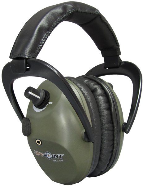 Eem2 24 G - Spypoint Electronic Ear Muffs Light 4 Microphone Green (462x600), Png Download
