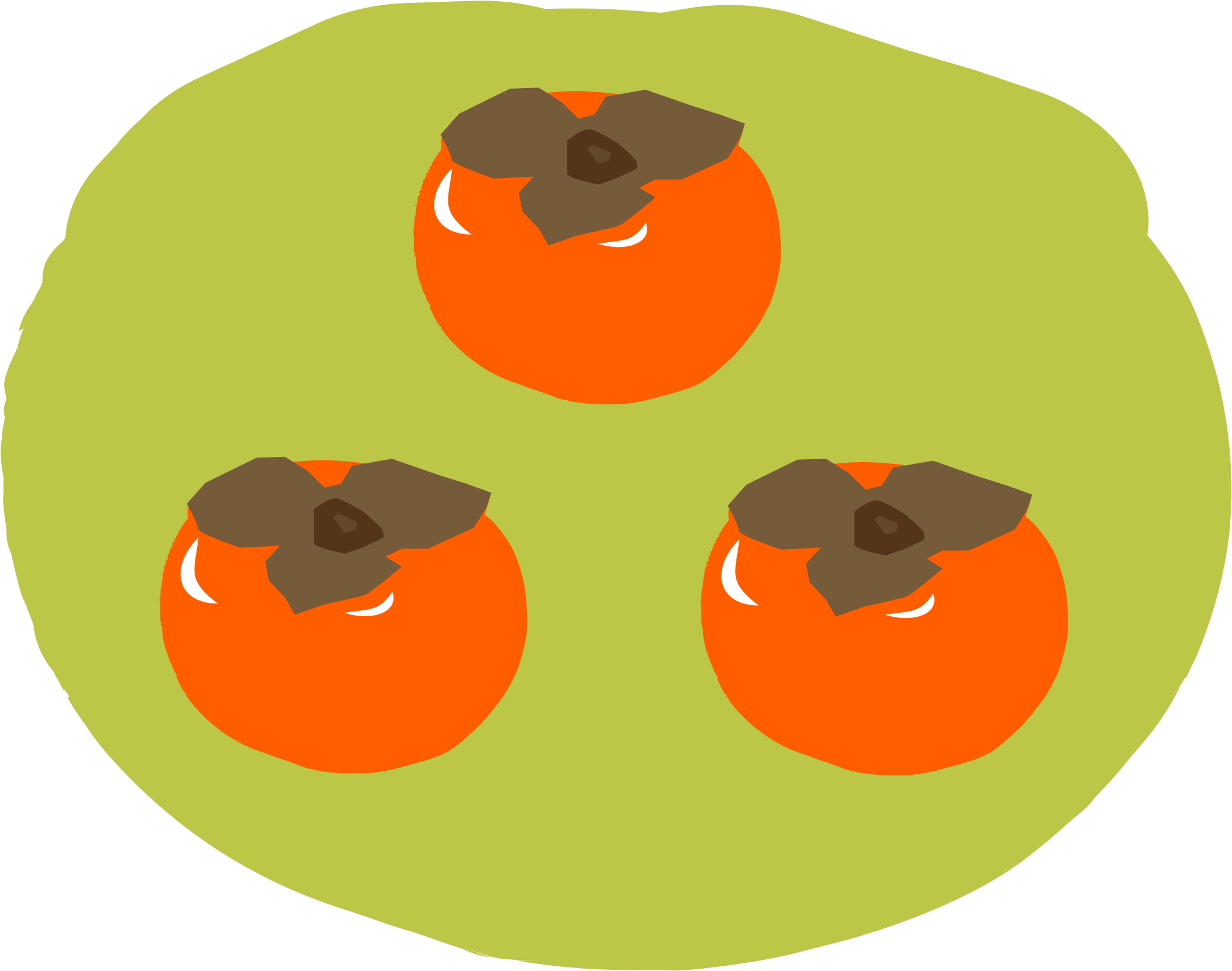 This Free Icons Png Design Of Persimmon Kaki (2400x2000), Png Download