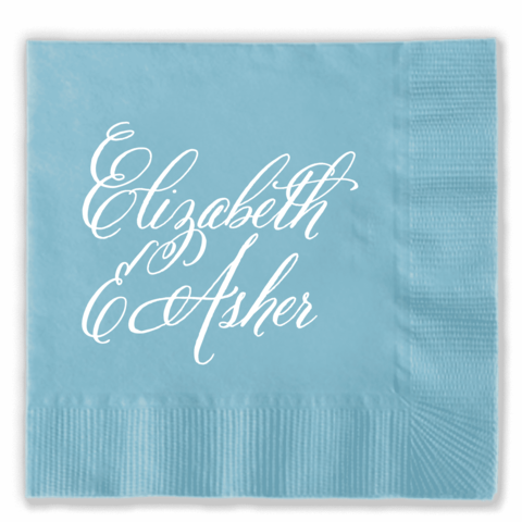 Blue Paper Napkin With Calligraphy Names - Calligraphy (480x480), Png Download