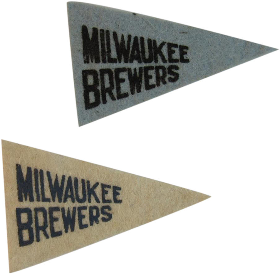 2 1950s Mlb Mini Felt Pennants American Nut & Chocolate - Label (903x903), Png Download