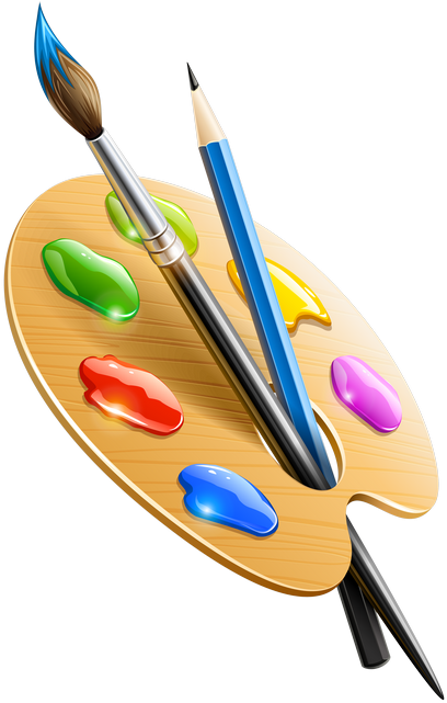 Pin By Erika Pineda On Decoración Diplomas - Artist Paint Brush Png (447x640), Png Download