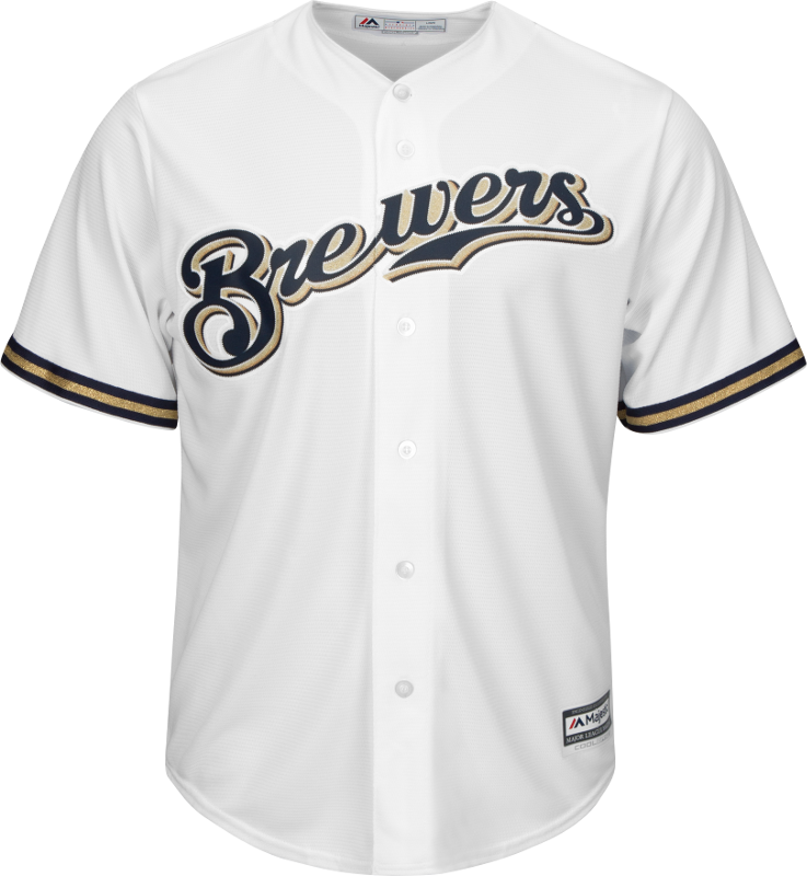 Milwaukee Brewers Replica Adult Home Jersey Photo - Brewers Jersey (737x800), Png Download