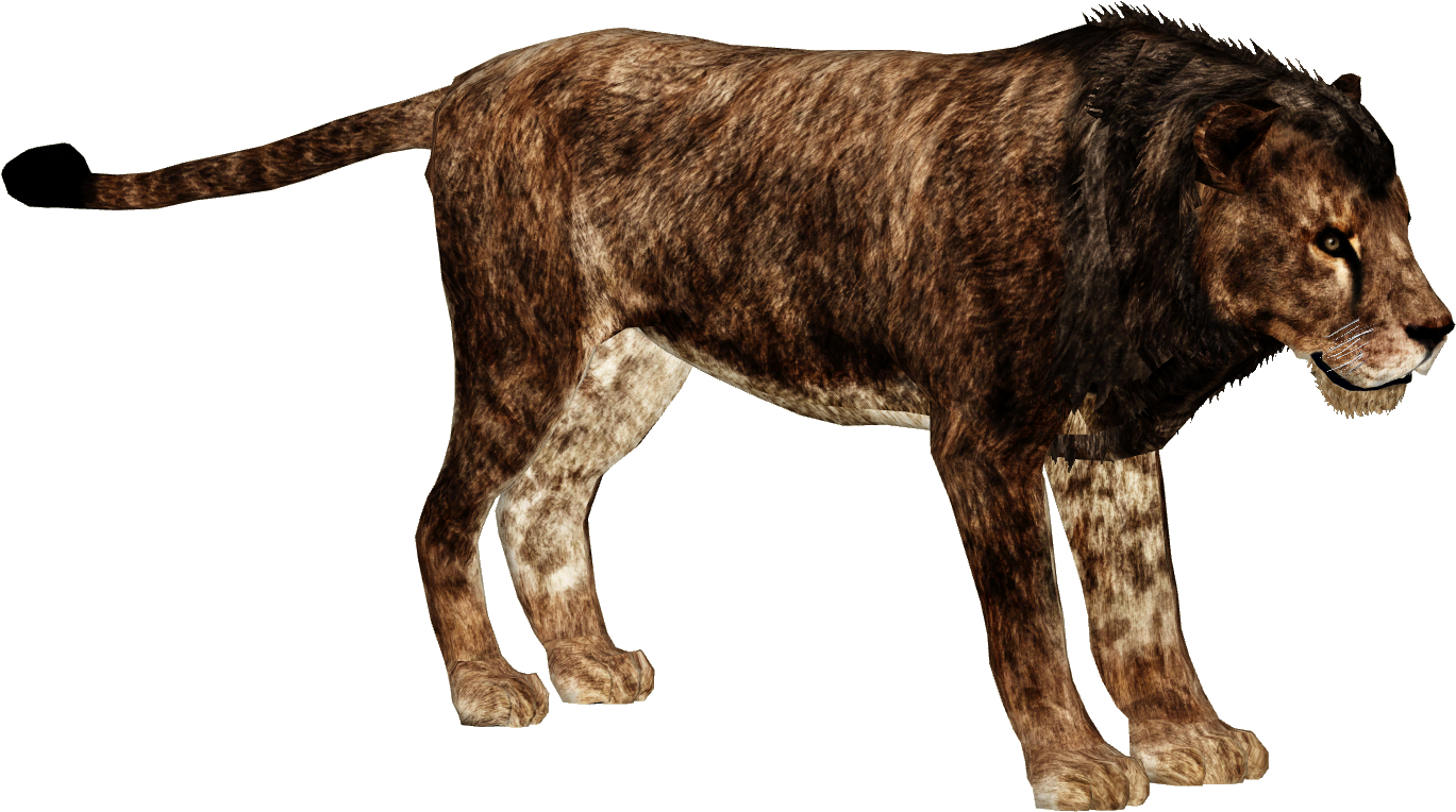 Cave Lion - Zoo Tycoon 2 Cave Lion (1368x1368), Png Download