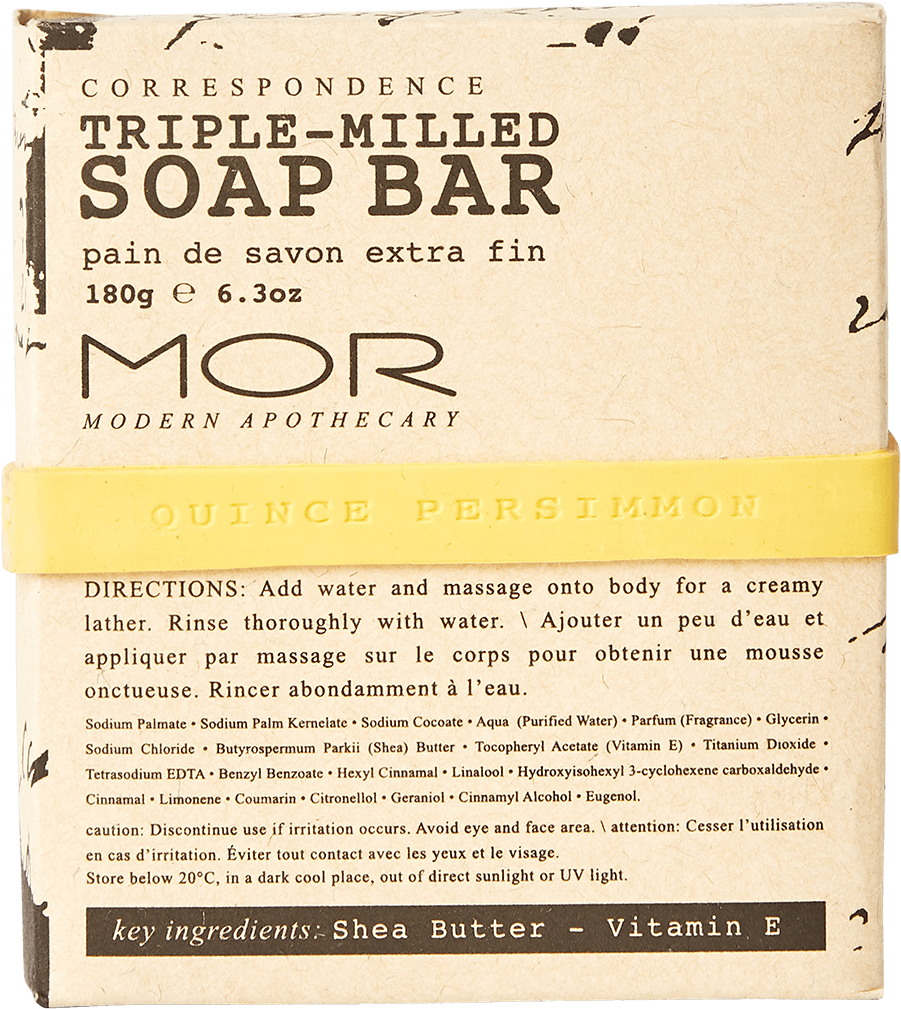 Coso03 Quince Persimmon Triple Milled Soap Box - Mor Correspondence Triple Milled Soap Bar (pepperberry (1000x1200), Png Download
