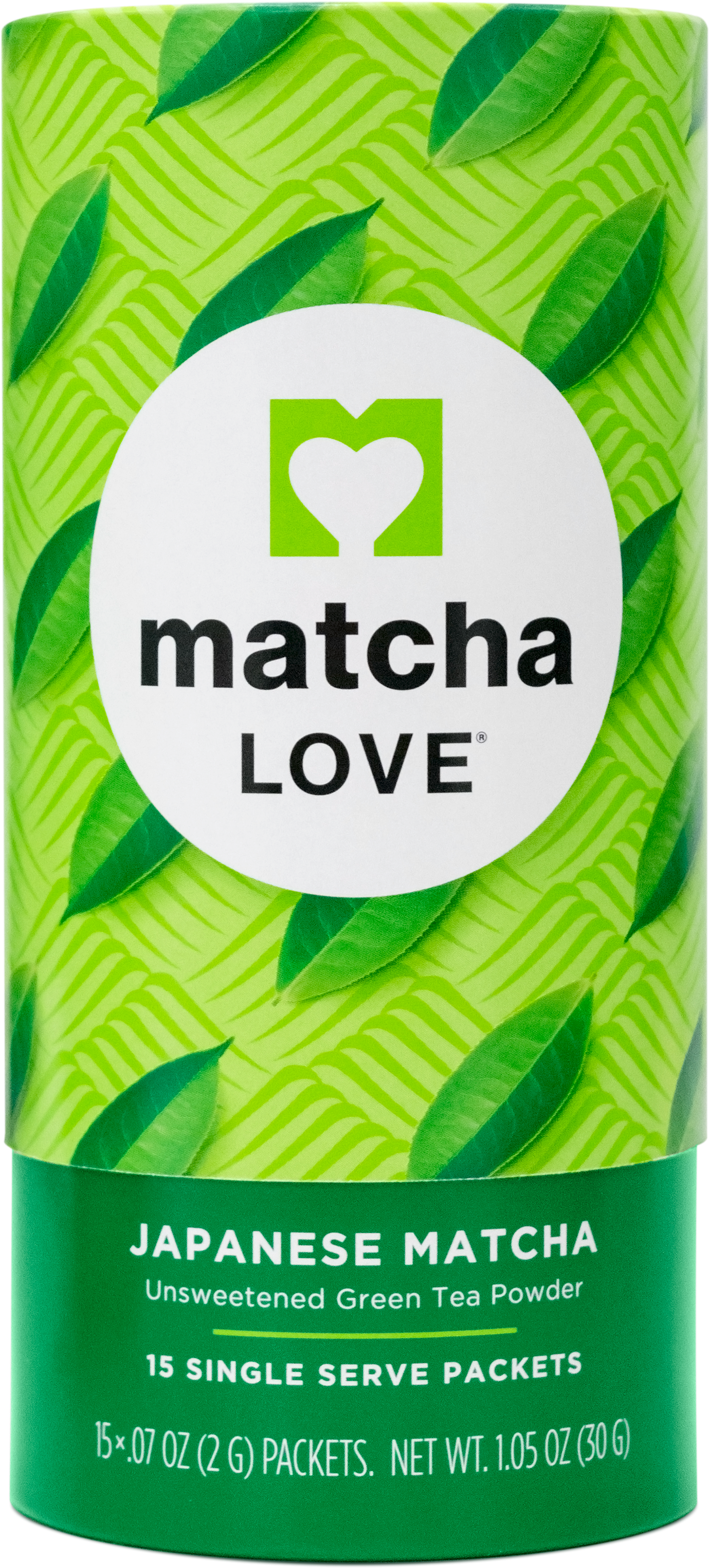 New Matcha Love® Single-serve Japanese Matcha, Unsweetened - Matcha Love Unsweetened Matcha - 5.2 Fl. Oz. (3677x3677), Png Download