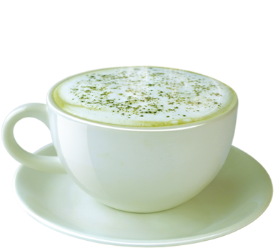 Hot Green Tea Latte - Green Tea Latte Png (490x490), Png Download
