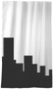 New York City Skyline Silhouette Sheer Window Curtain - Skyline (400x400), Png Download