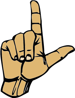 Enter Your Name Above And Then Press Go - L In Sign Language Drawing (450x450), Png Download