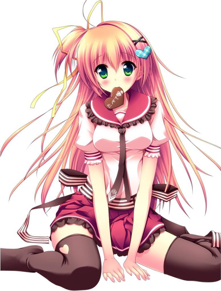 Sexy Anime Girl Art Render - Cartoon (774x1032), Png Download