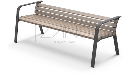 Modern Bench With Backrect - Design (450x330), Png Download
