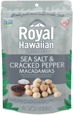 Sea Salt And Cracked Pepper Macadamia Nuts - Sea Salt And Cracked Pepper Macadamias (377x480), Png Download