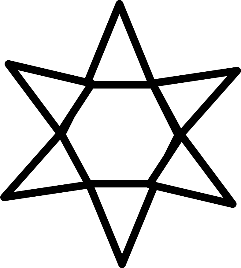 Judaism - Six Pointer Star Circle (788x875), Png Download