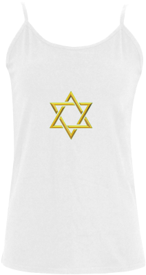 Judaism Symbols Golden Jewish Star Of David Women's - Active Tank (500x500), Png Download