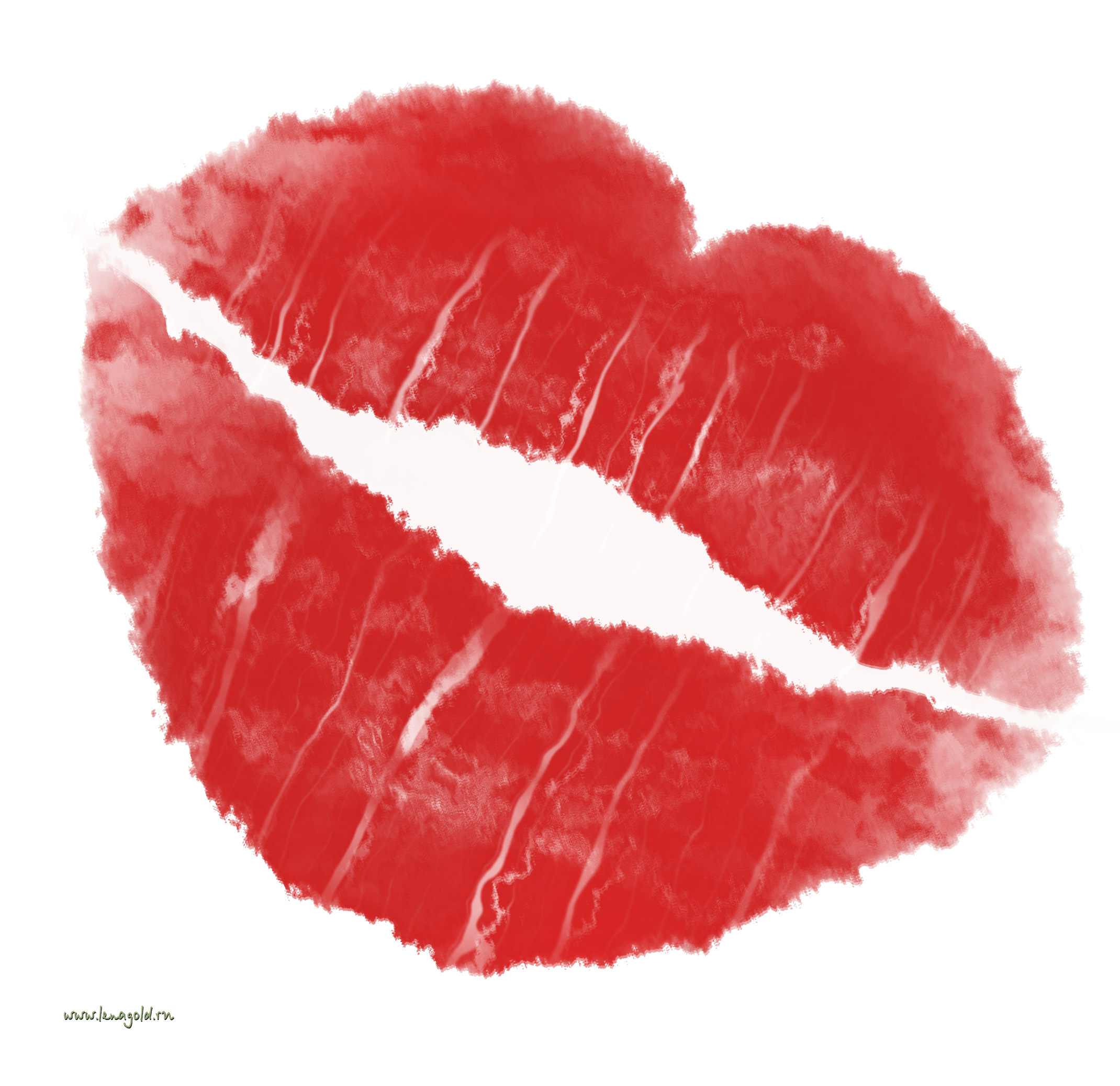 Red Lipstick Kiss (2140x2074), Png Download