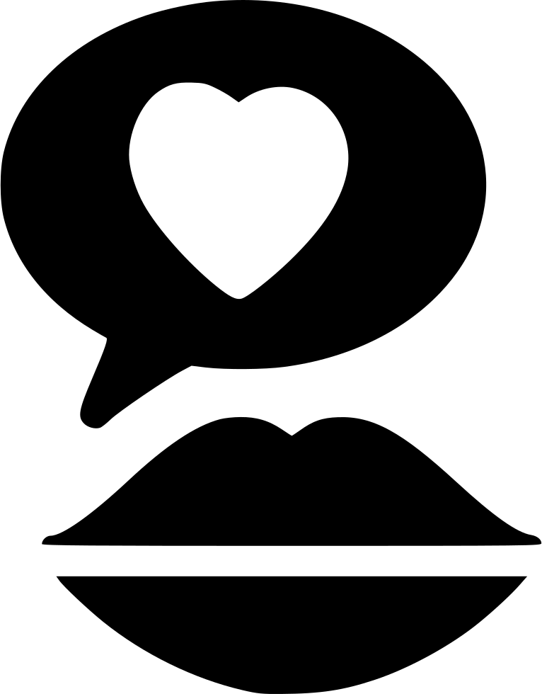 Lips Kiss Love Talk Comments - Heart (766x980), Png Download