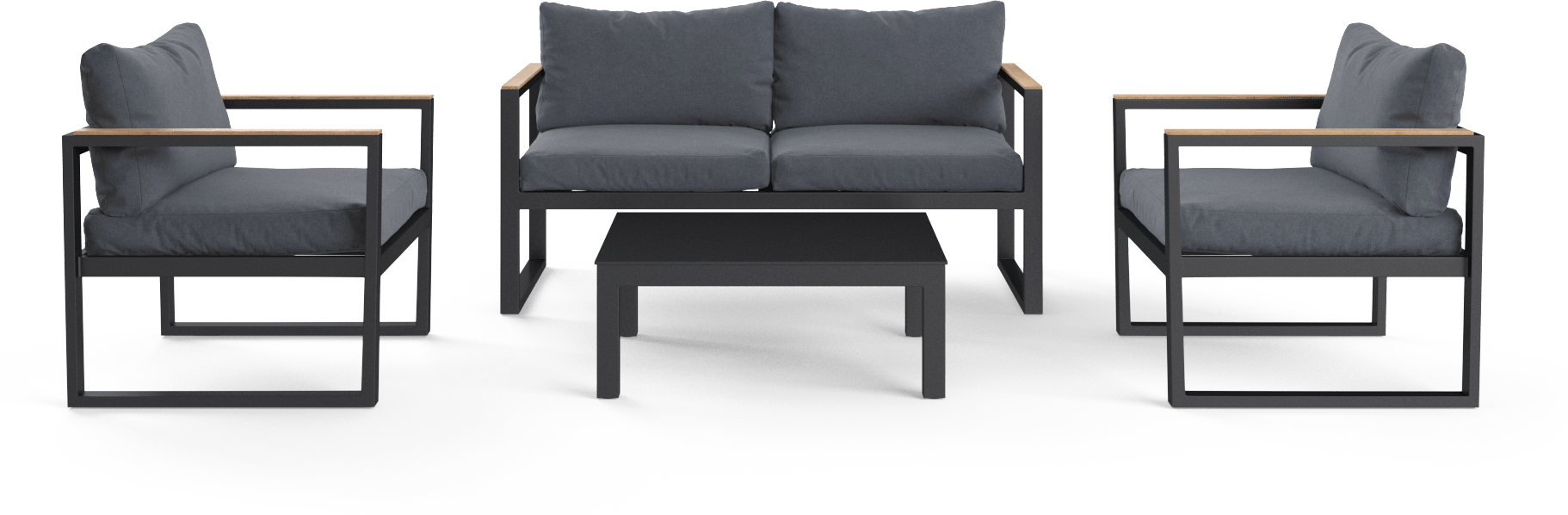 Malibu 2 Seaters 2 Seaters Outdoor Lounge Set Charcoal - Ocean Kayak Malibu Two (1822x598), Png Download