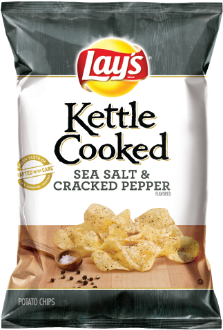 Png - Black Pepper Kettle Chips (334x483), Png Download