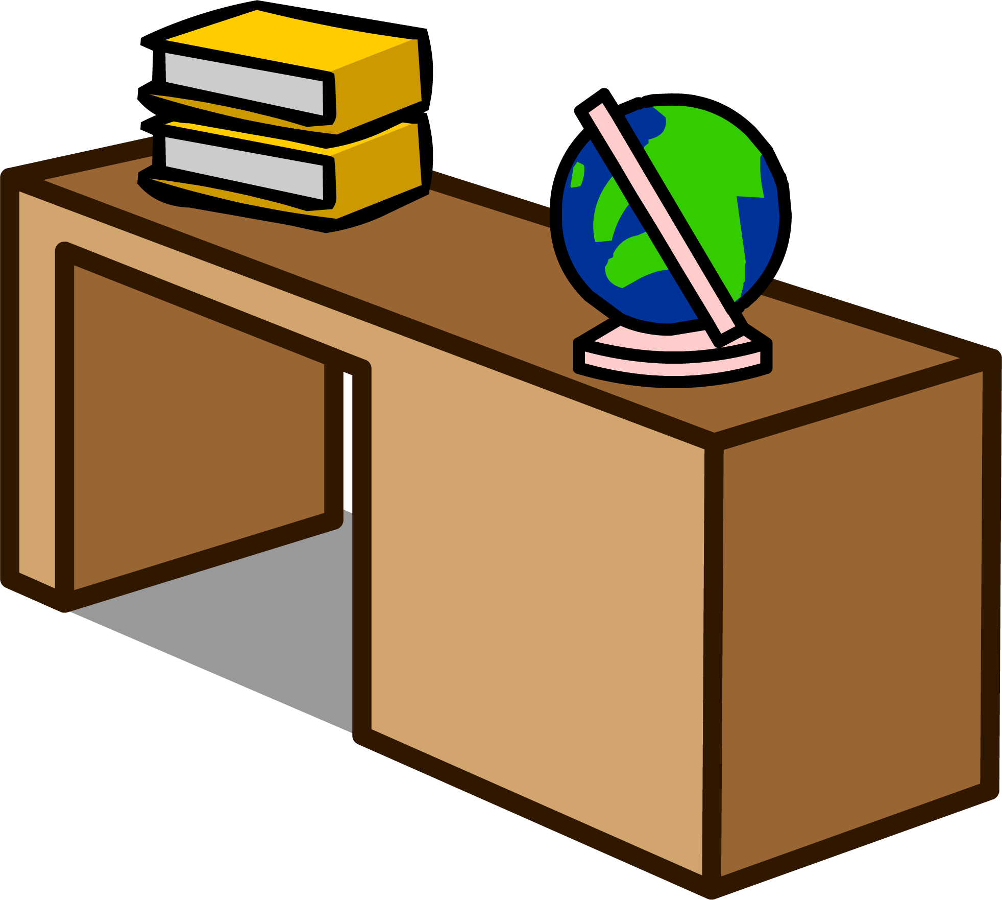 Student Desk Sprite 006 - Office Clipart Png (1963x1762), Png Download