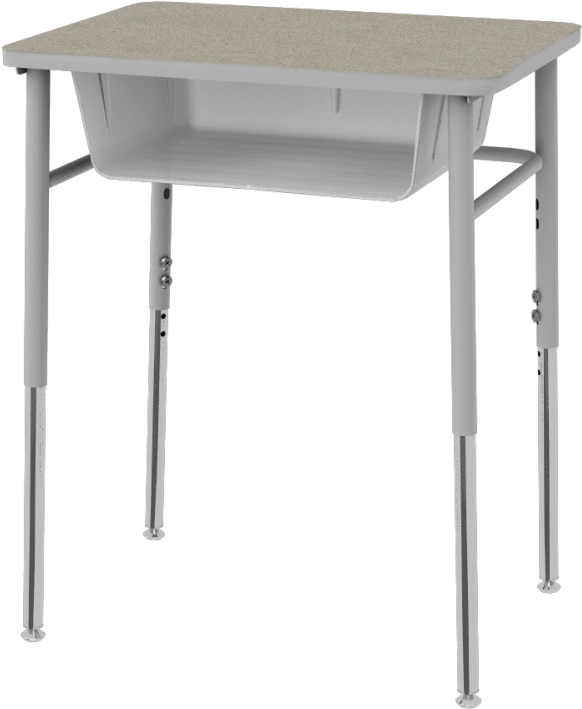Four Leg Rectangle Trapezoid - Student Desk (768x768), Png Download