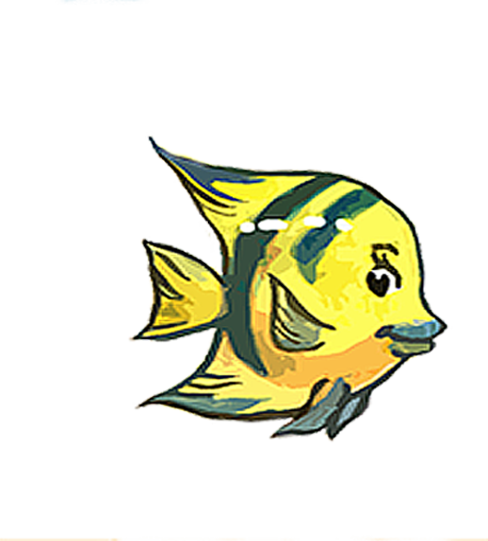 For Ages 3-5 Years Old - Coral Reef Fish (488x541), Png Download
