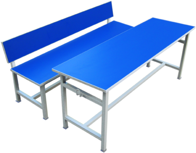 Student Desk- Four Seater Chair - College Furniture Manufacturers In Chennai (500x375), Png Download