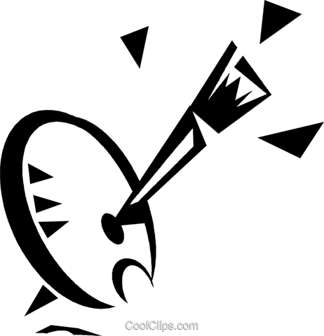 Artist's Palette With Paintbrush Royalty Free Vector - Палитра Художника Вектор (462x480), Png Download