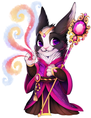 Sorcerer Rabbit - Furvilla Wikia Com Wiki Wolf (322x400), Png Download