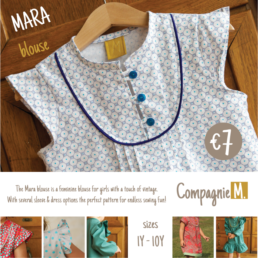 The Mara Blouse Is A Feminine Blouse For Girls With - Pattern (852x851), Png Download