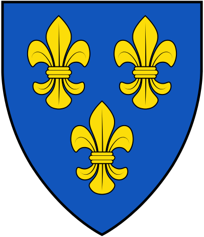 Fleur De Lis Shield Logo - Ile De France Wappen (399x464), Png Download