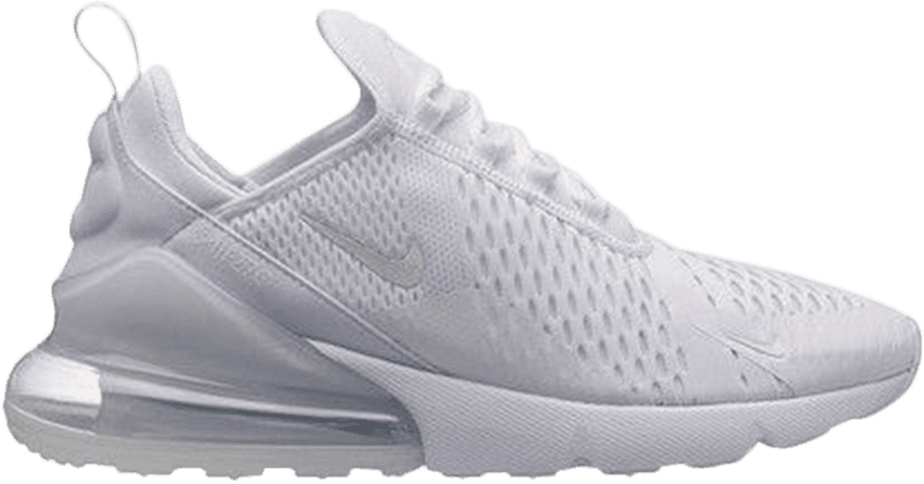 Air Max 270 'triple White' - Blanco Nike Air Max 270 Mujer (850x445), Png Download