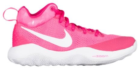 Women Pink/white Nike Zoom Rev Shoes - Nike Women Shoes Basketball 2017 (465x324), Png Download