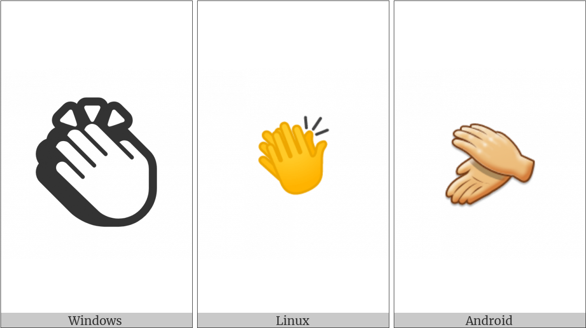Clapping Hands Sign On Various Operating Systems - Hand (1200x675), Png Download