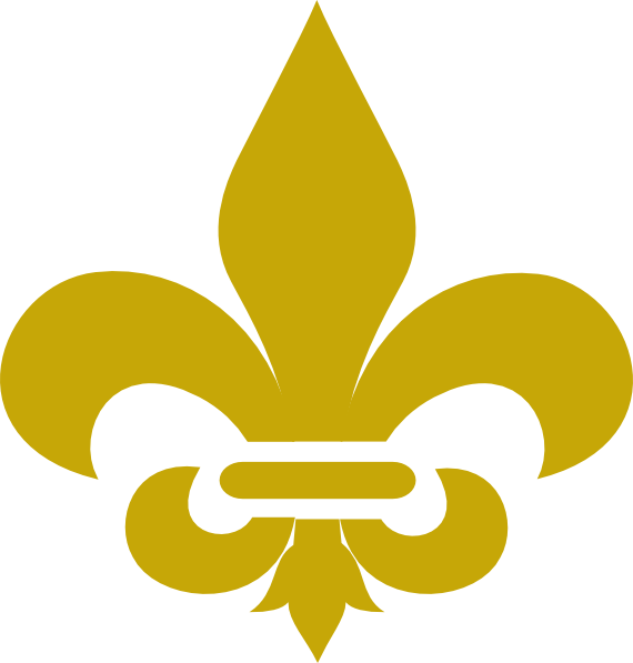 Flor De Lis Dourada Png - Flor De Lis Vector Png (570x597), Png Download