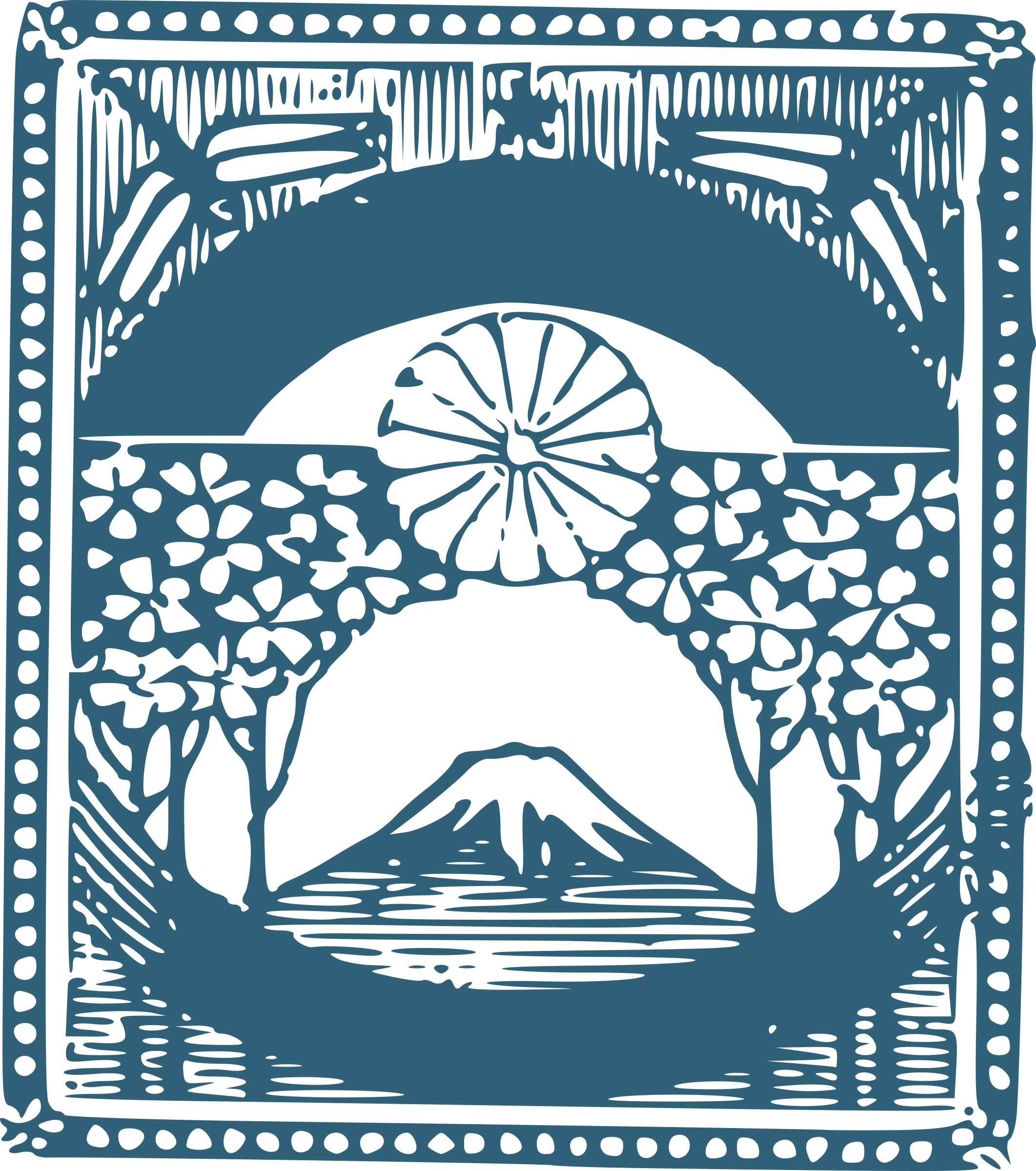 This Free Icons Png Design Of Mount Fuji And Dragonflies (2123x2400), Png Download