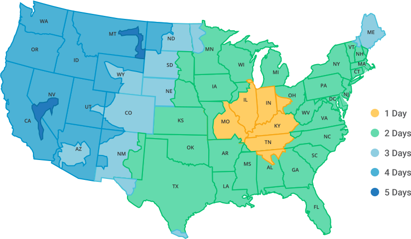 Estimated Ground Transit Times - Brigham City Ut Map (825x481), Png Download