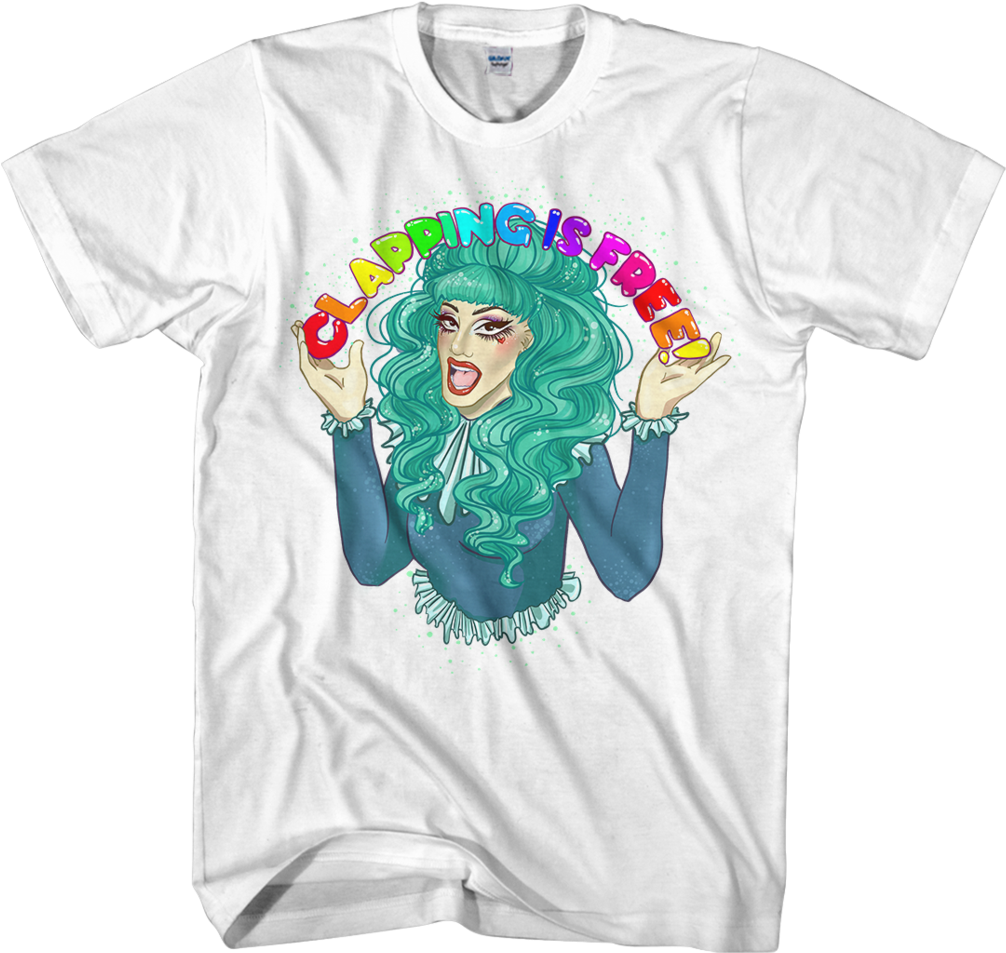 Evah Destruction Clapping T-shirt - Sharon Needles T Shirt (1024x992), Png Download