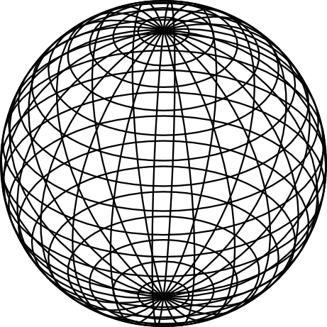 Wireframe Sphere - Vector Sphere (461x461), Png Download