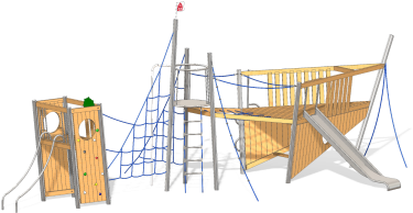 Posts Made Of Stainless Steel Bow And Stern Part Lookout - Playground (450x268), Png Download