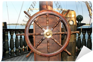Wallmonkeys Wall Decals Wallmonkeys Old Ship Steering (400x400), Png Download