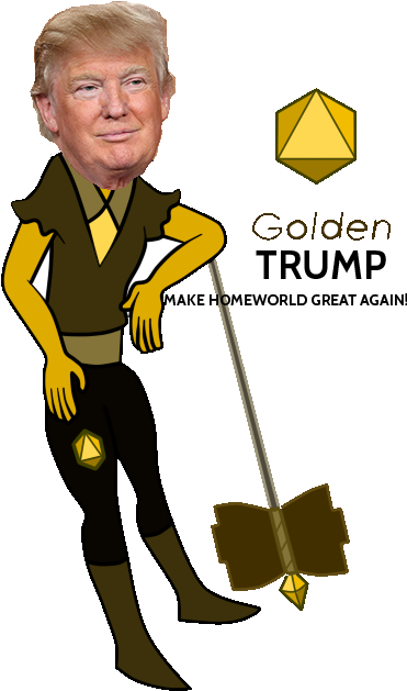 Golden Trump - Golden Beryl Steven Universe (400x700), Png Download