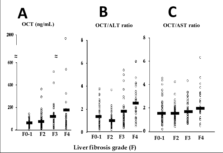 The Relationship Between Liver Fibrosis Grade And Oct - Diagram (737x508), Png Download