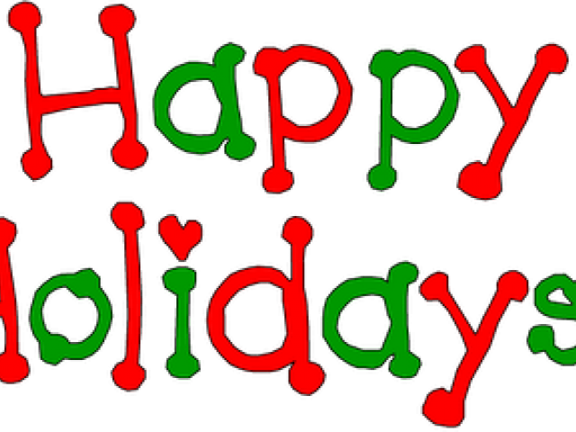Holydays Clipart December - Wish You Happy Holidays Png (640x480), Png Download