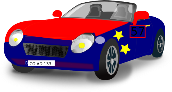 Red Blue Convertible Sports Car Svg Clip Arts 600 X (600x317), Png Download