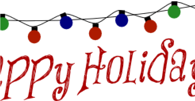 Happy Holidays Clipart - Animated Christmas Lights Gif (640x480), Png Download